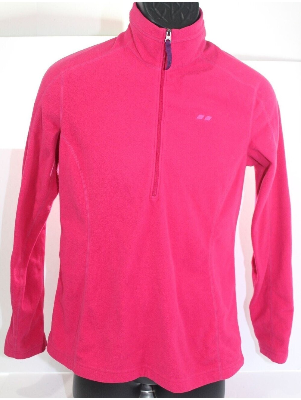 Koppen Women's Pink 1/2 Zip Fleece Pullover Long Sleeve Shirt Jacket Size Medium